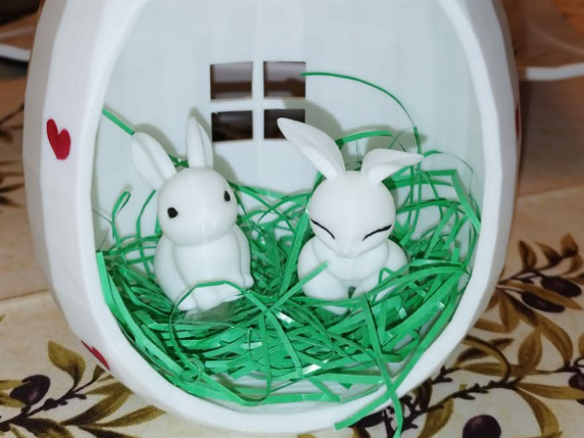 Easter Egg shelter with window low poly