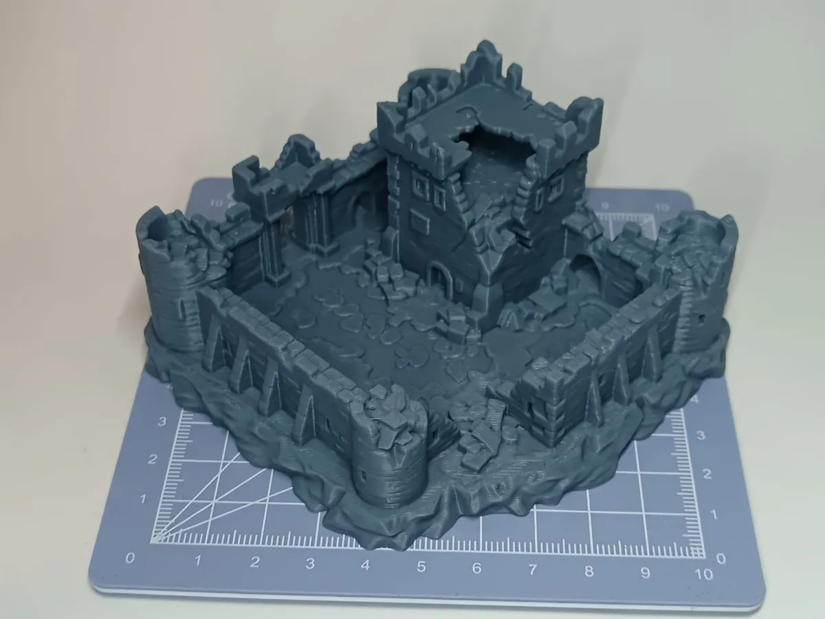 Miniature Medieval Castle in ruins - Free 3D Print Model - MakerWorld
