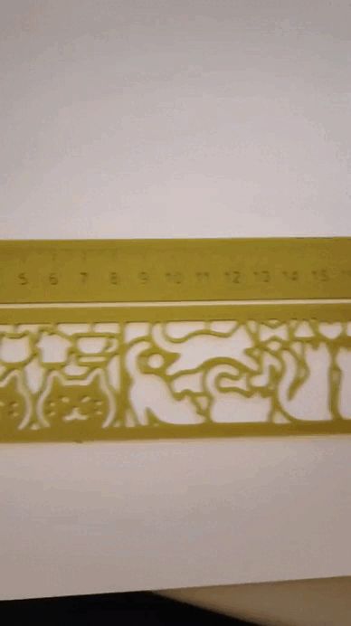 Midori Kawaii Cat Ruler