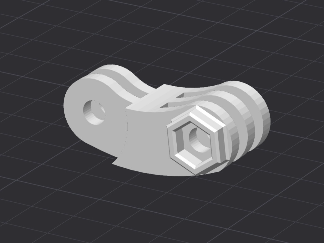 GoPro Chin Mount Angle Adapter ~ ONLY 6 Grams!