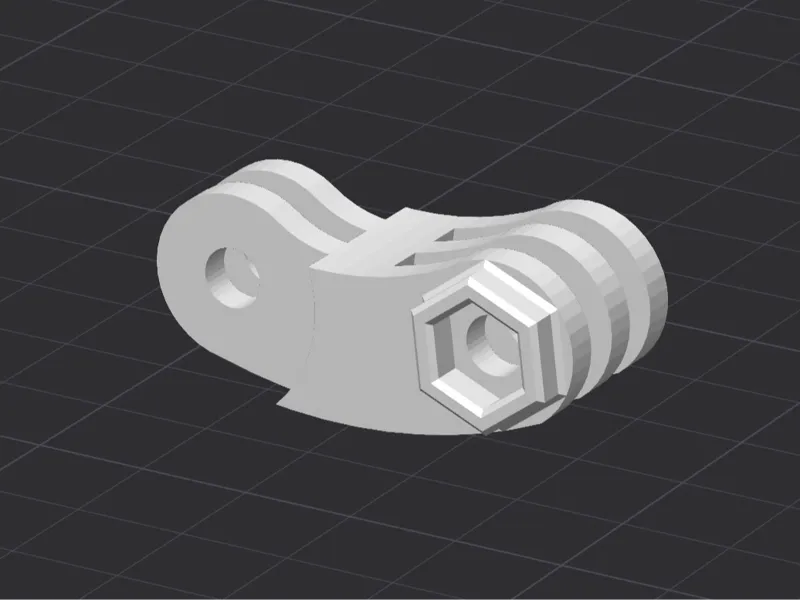 GoPro Chin Mount Angle Adapter ~ ONLY 6 Grams!