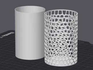 Separable voronoi vase or pen holder