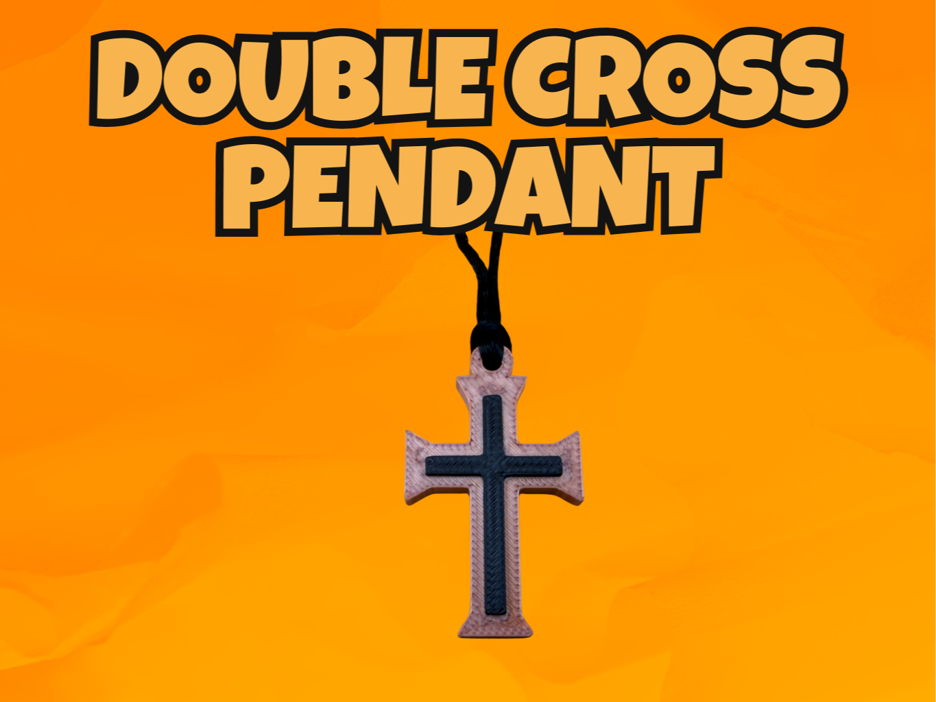Double Cross Pendant – Layered Print (2 STL Files)