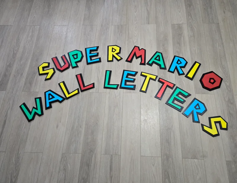 Super Mario Wall letters