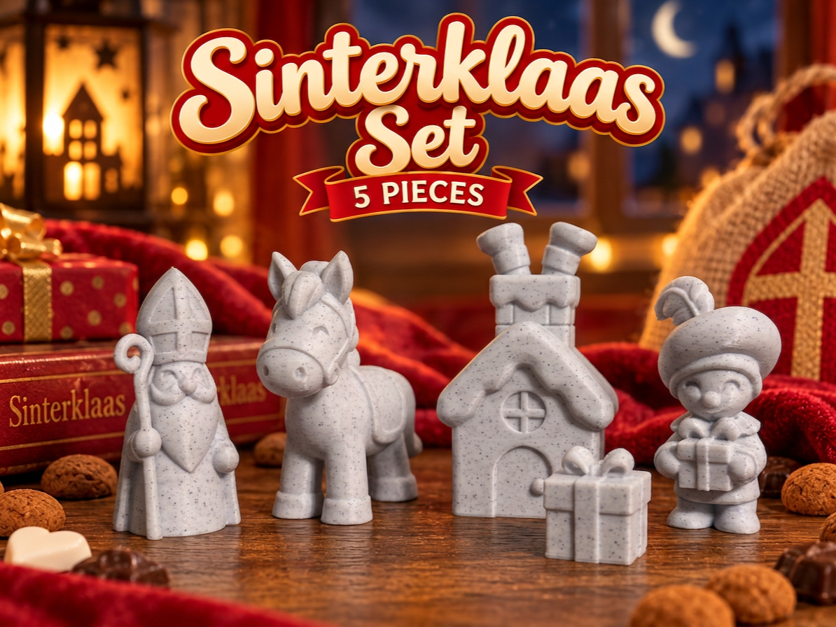 Sinterklaas Set 5 pieces - 3D printed Festivities, in stock in India