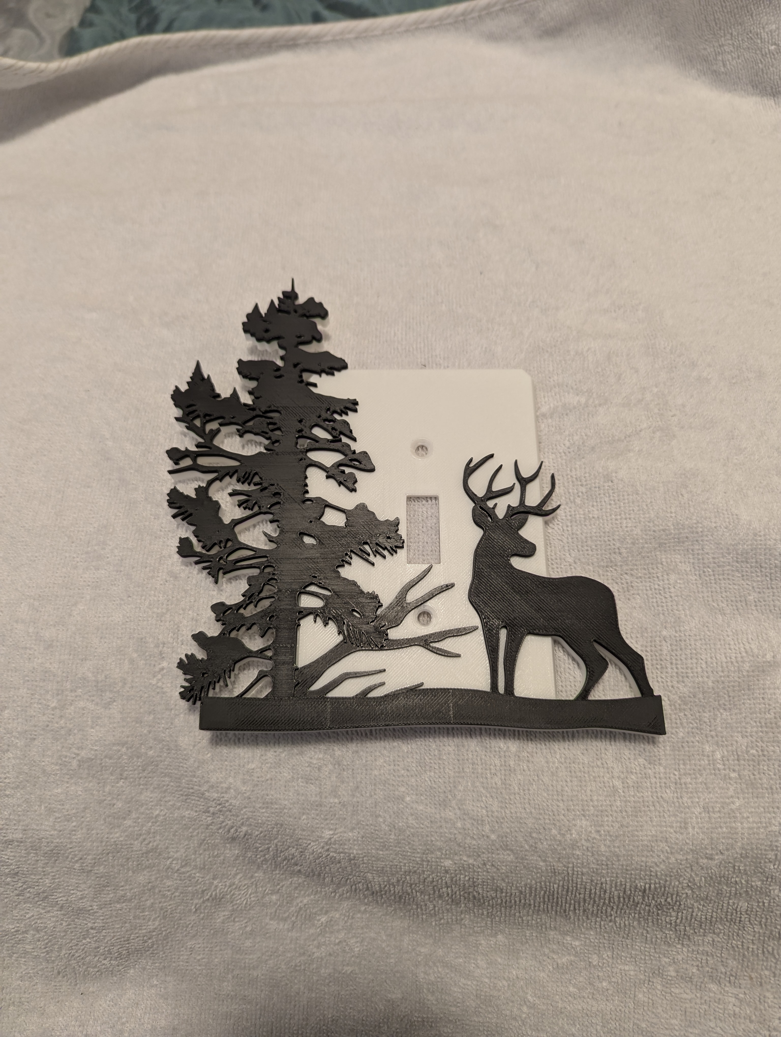 Miniatura 1 do modelo 3D Deer light switch cover