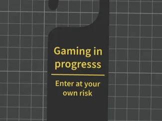 Gaming door sign