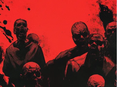 Zombie Red Horde Bookmark - 2 colorHueforge