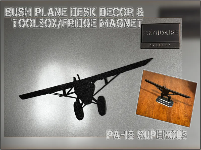Bush plane desk model & toolbox magnet