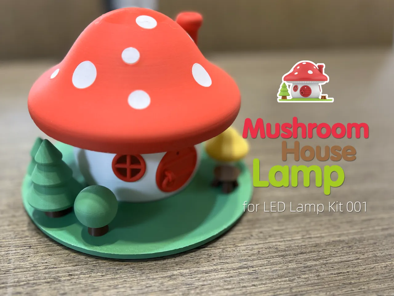 Mushroom House Lamp view 4