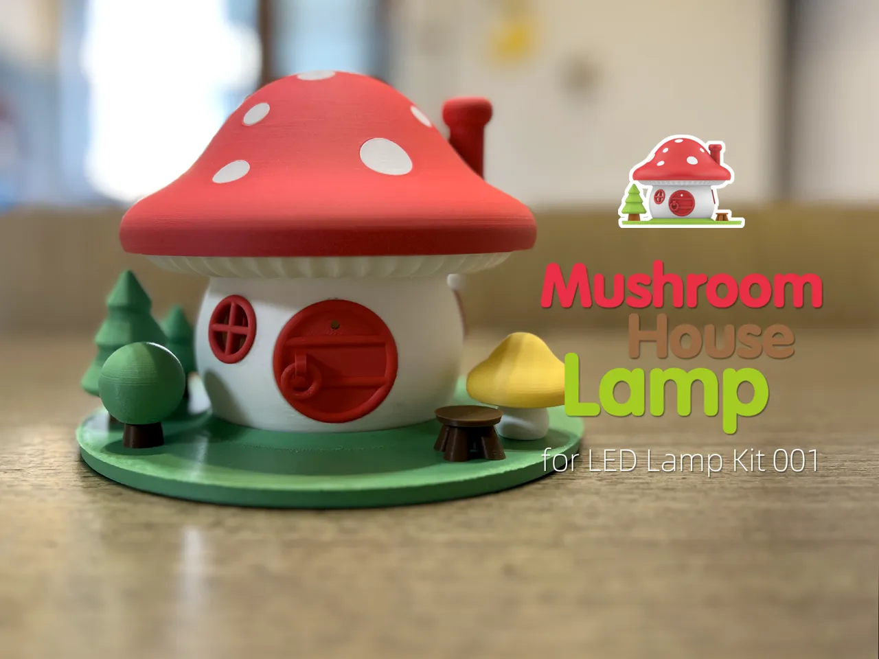 Mushroom House Lamp view 2