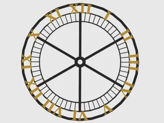 Clock face, 20cm Roman Numerals