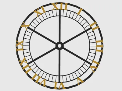 Clock face, 20cm Roman Numerals
