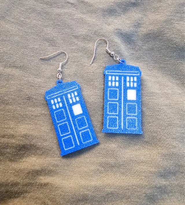 Tardis (Doctor Who) Earrings - Multicolor