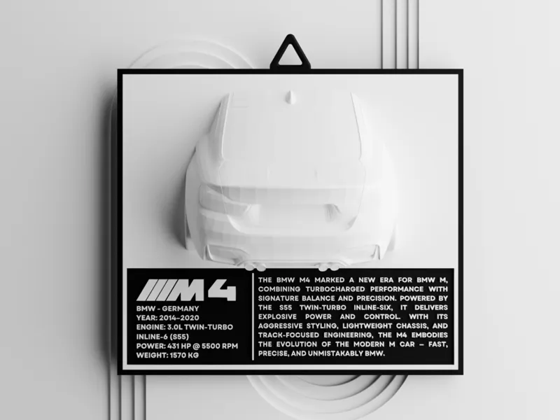 BMW M4 F82 Car Wall Art