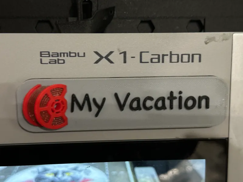Colored Spool Name Plate