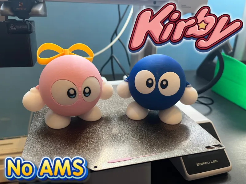 Fololo and Falal from Kirby, Colored and No AMS