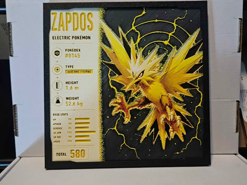 Pokemon - Zapdos Infographic Hueforge