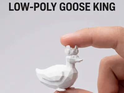 Low-Poly Goose King (Fast print)
