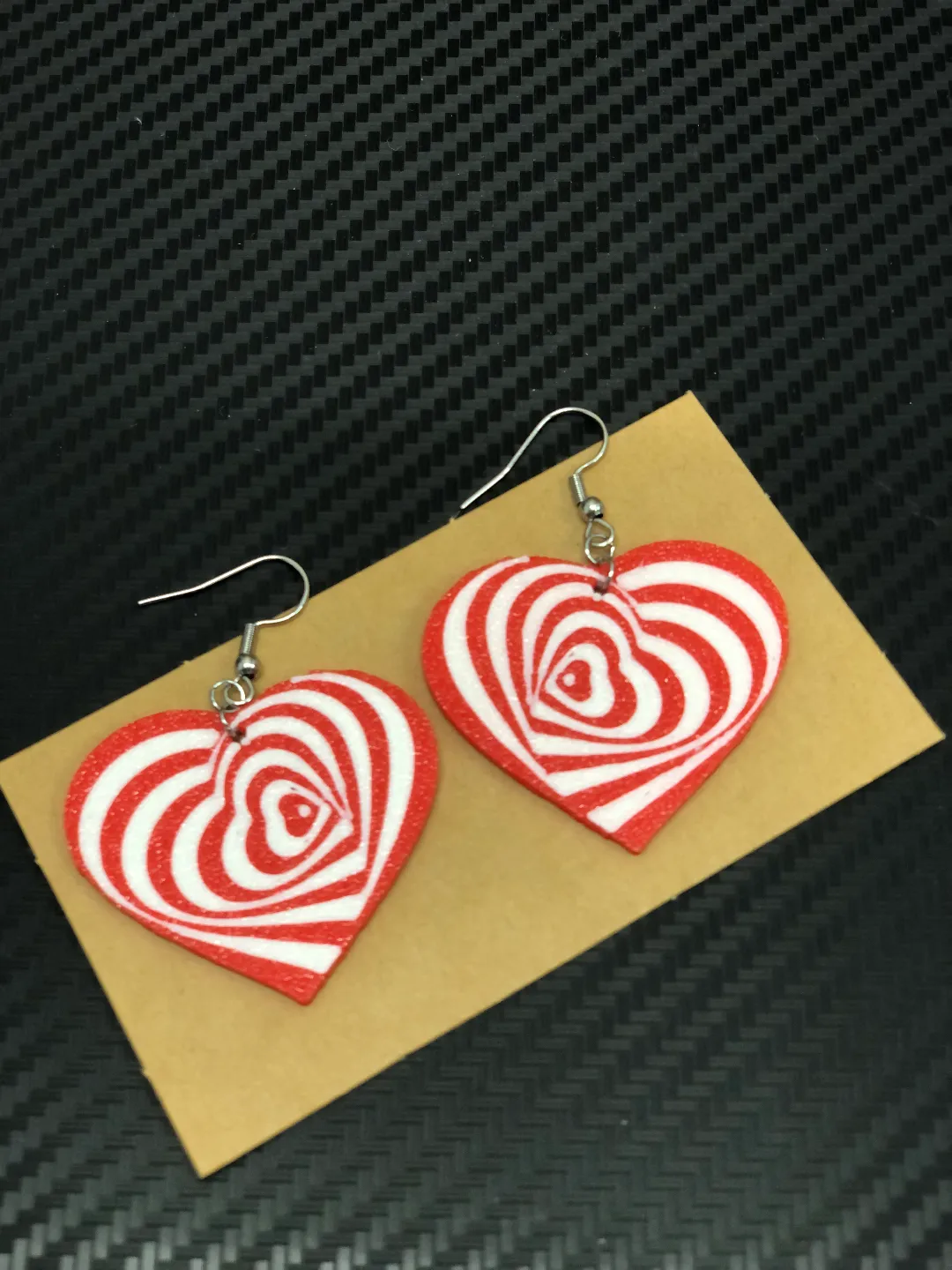 Twisted hearts earrings view 2