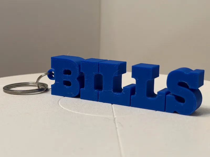 Buffalo Bills 3D Text Keychain
