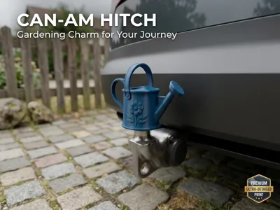 Watering Can Trailer Tow Hitch Cover
