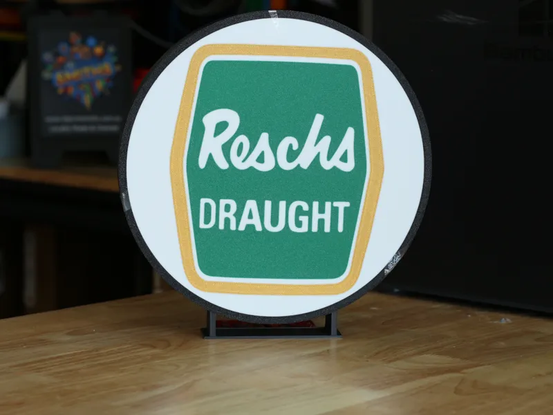 Reschs Draught Beer LED Light Box