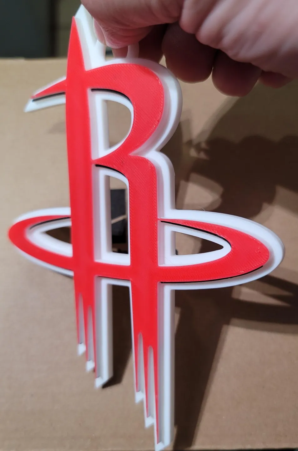 Led Houston Rockets Logo HOUSTON ROCKETS 3D Logo 180mm series by mercadogarzas - MakerWorld