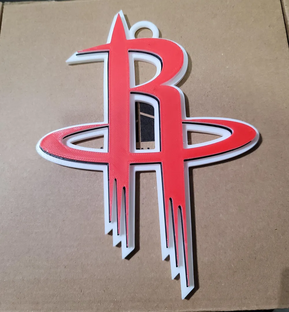 HOUSTON ROCKETS 3D Logo 180mm series by mercadogarzas - MakerWorld