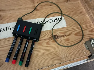Military Foil Pen Holder without Lid