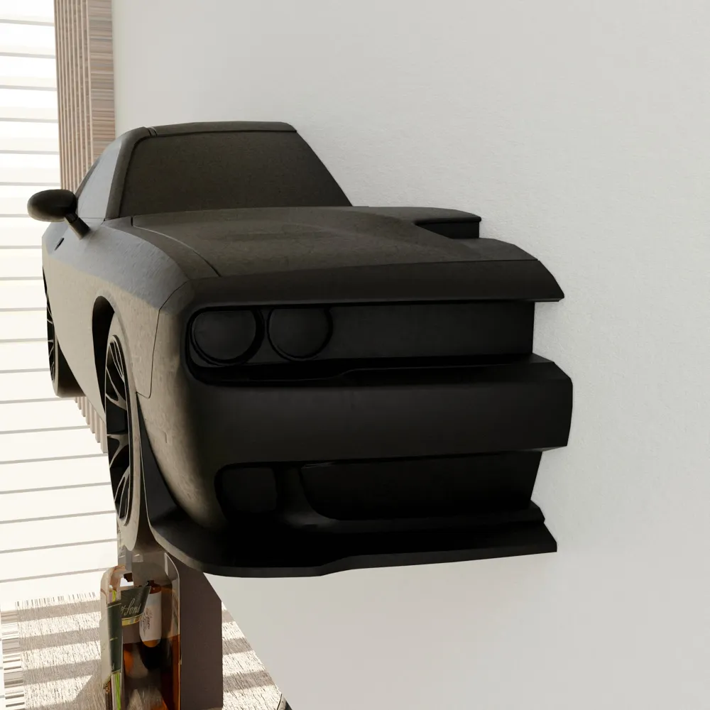 Dodge Challenger Hellcat Wall-mounted - Free 3D Print Model - MakerWorld