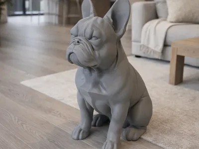 Life size french bulldog 
