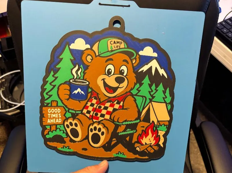 Happy Camp Bear Wall Plaque