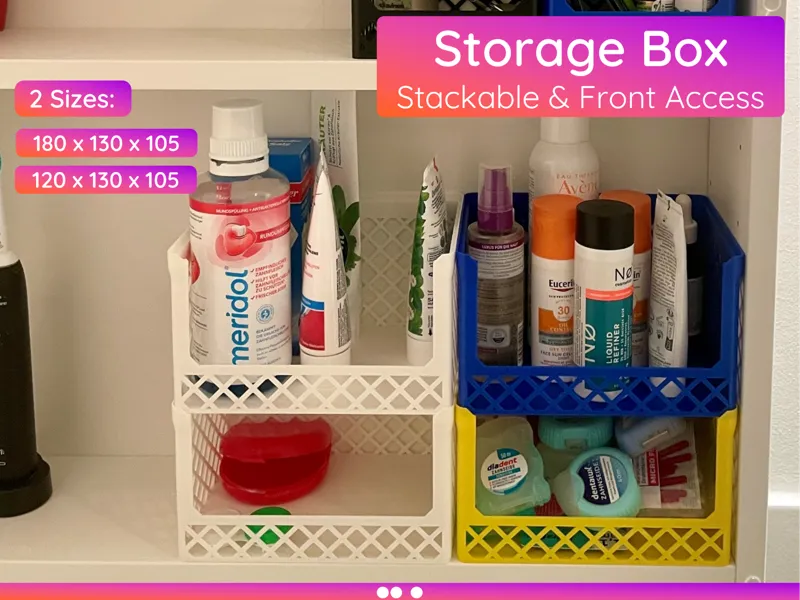 Stackable Storage Boxes | Front-Access Organizer