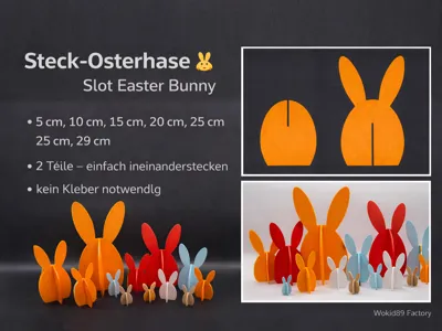 Slot-together Easter Bunny Various Sizes 
