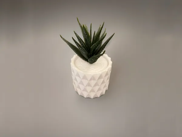 Cache-pot texturé pour plante