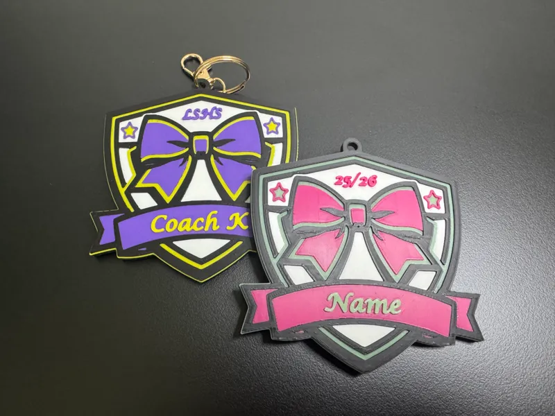 Customizable Cheer Bow Bag Tag / Keychain