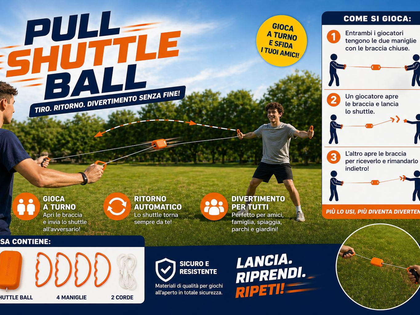 pull shuttle ball - gioco dinamico