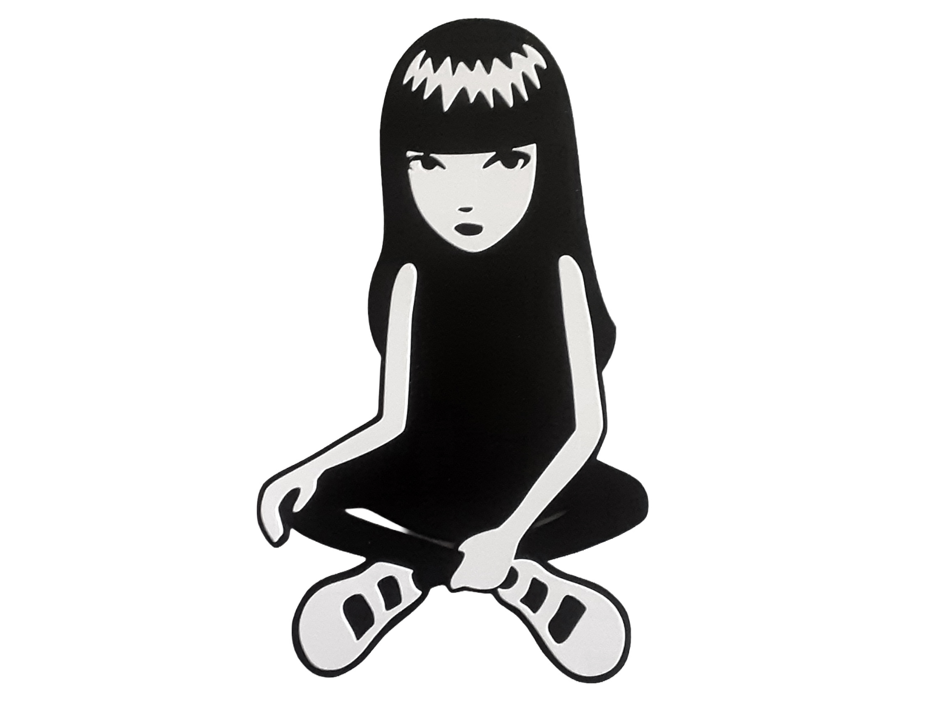 Emily the Strange Wall Art 2D Goth Girl B&W