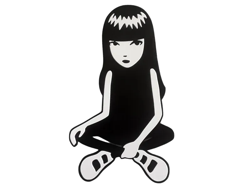 Emily the Strange Wall Art 2D Goth Girl B&W