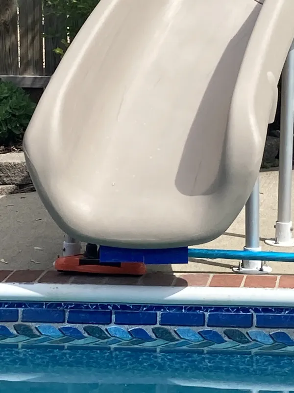 pool slide bottom flap