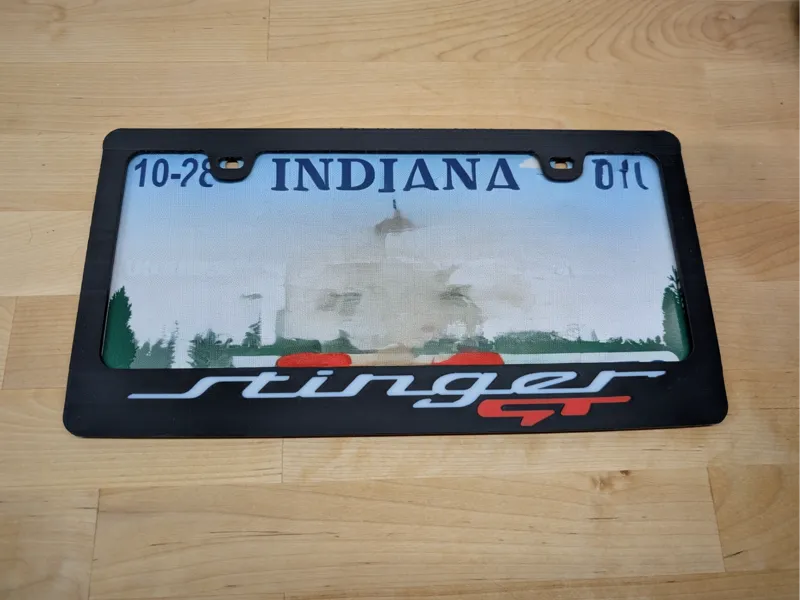 Kia Stinger GT License Plate Frame