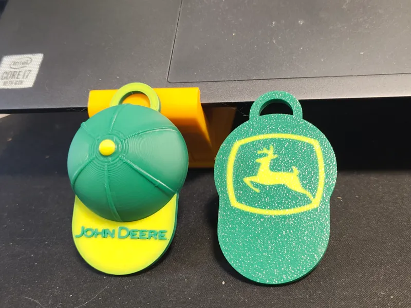 John Deere Truck Cap Keychain