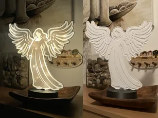 Xmas Modern Angel lightbox with timer