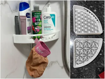 Corner Shower Caddy, Bathroom Shelf with Drainage