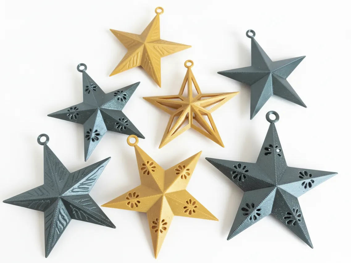 Decorative Christmas Tree Star Ornaments Special Design Gift Collection