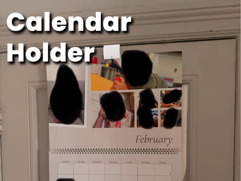 Door-Mounted Calendar Holder