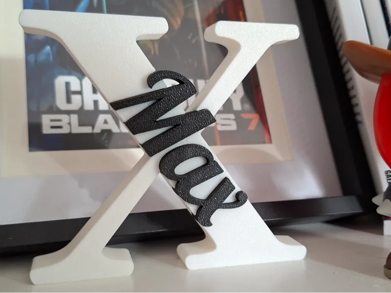 No Glue Two-Piece Monogram Name Sign ( Max )