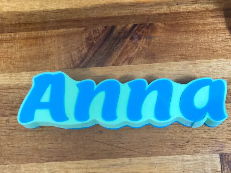Multicolor Anna name sign no AMS needed