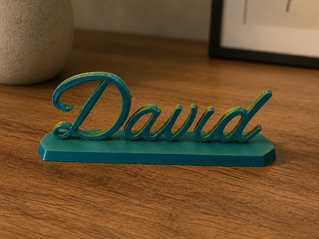 Personalize Script Name David Sign - Free 3D Print Model - MakerWorld